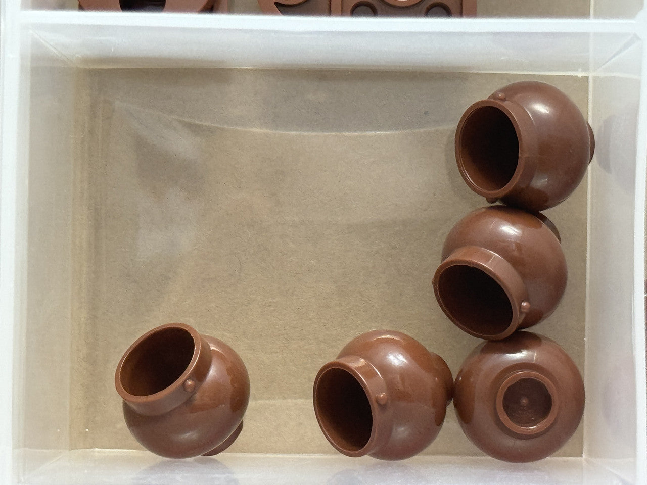 LEGO Parts - Reddish Brown Minifigure Pot Small - No 98374 - QTY 5