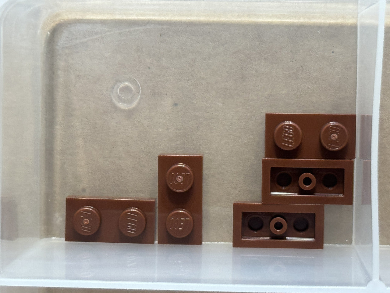 LEGO Parts - Reddish Brown Plate 1 x 2 - No 3023 - QTY 5