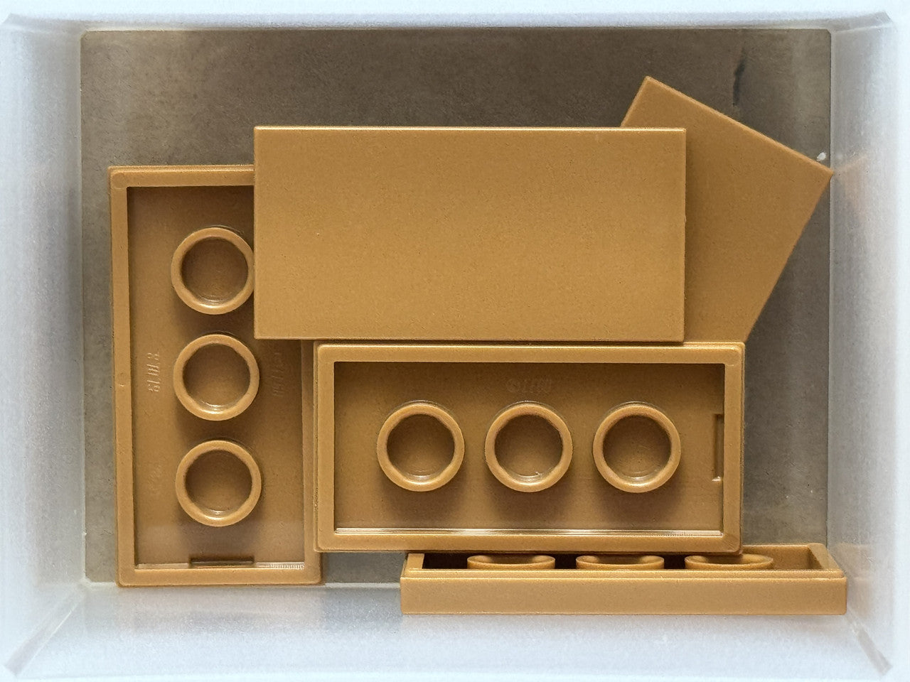 LEGO Parts - Medium Nougat Tile 2 x 4 - No 87079 - QTY 5