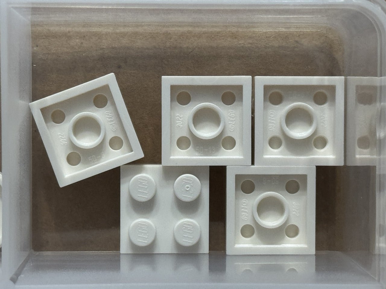 LEGO Parts - White Plate 2 x 2 - No 3022 - QTY 5