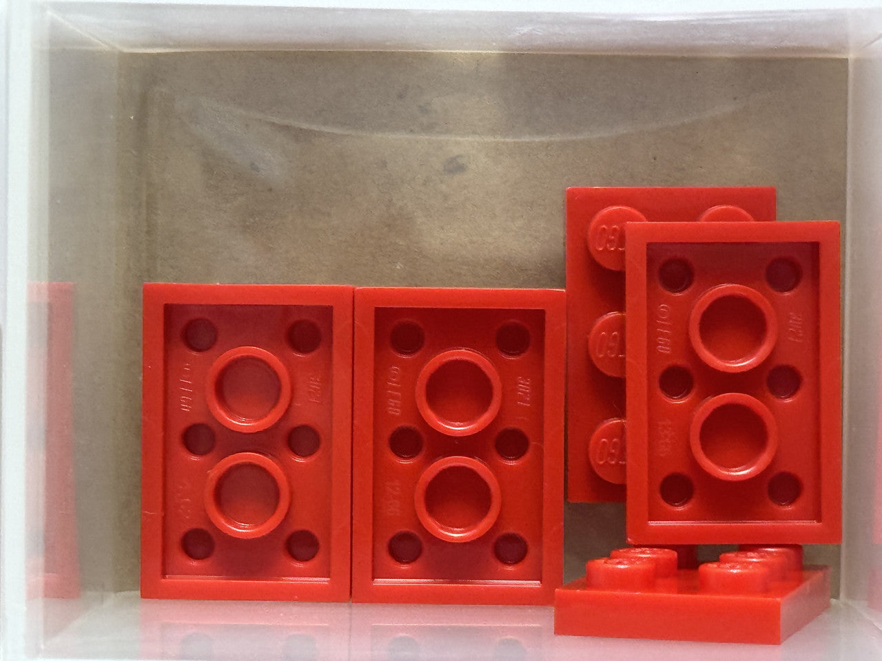LEGO Parts - Red Plate 2 x 3 - No 3021 - QTY 5