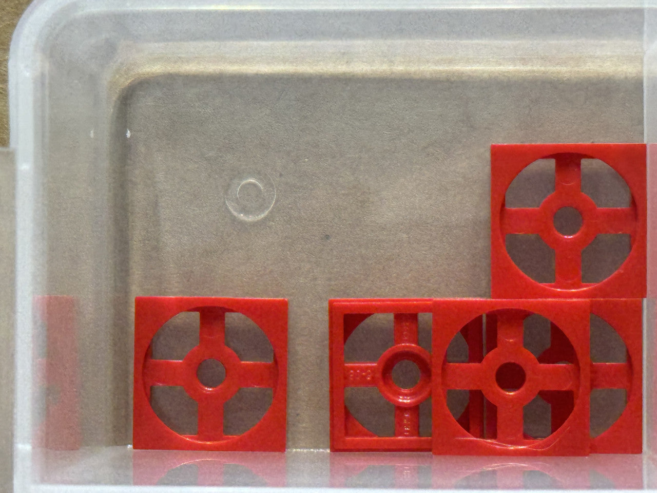 LEGO Parts - Red Turntable 2 x 2 Plate, Base - No 3680 - QTY 5