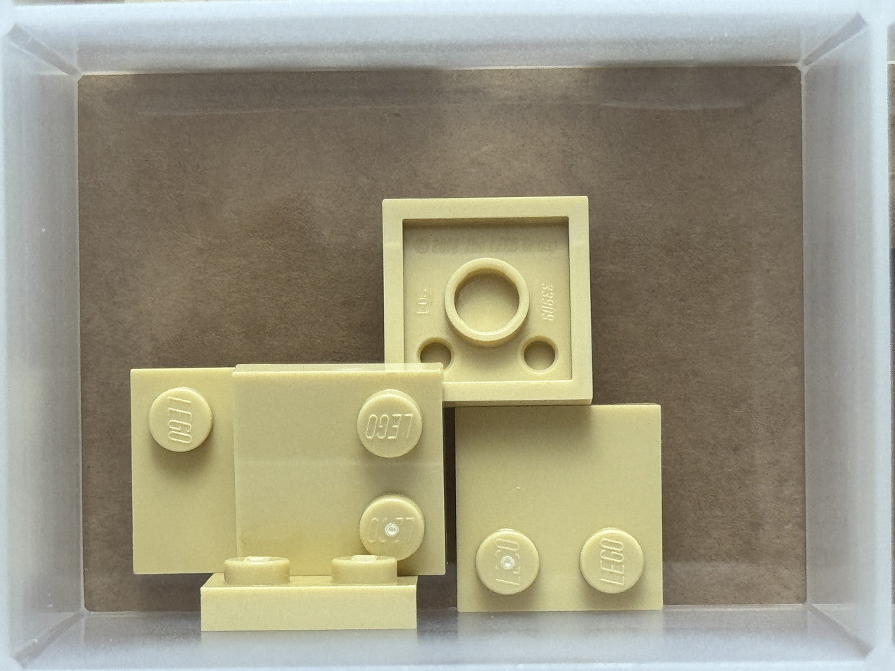 LEGO Parts - Tan Tile, Modified 2 x 2 with Studs on Edge - No 33909 - QTY 5