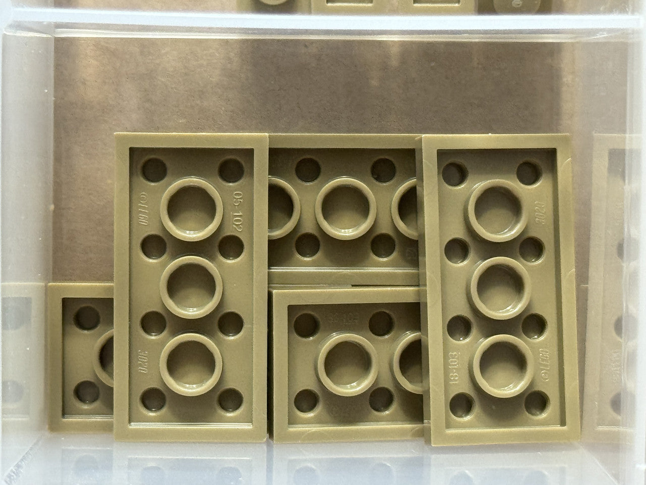 LEGO Parts - Dark Tan Plate 2 x 4 - No 3020 - QTY 5