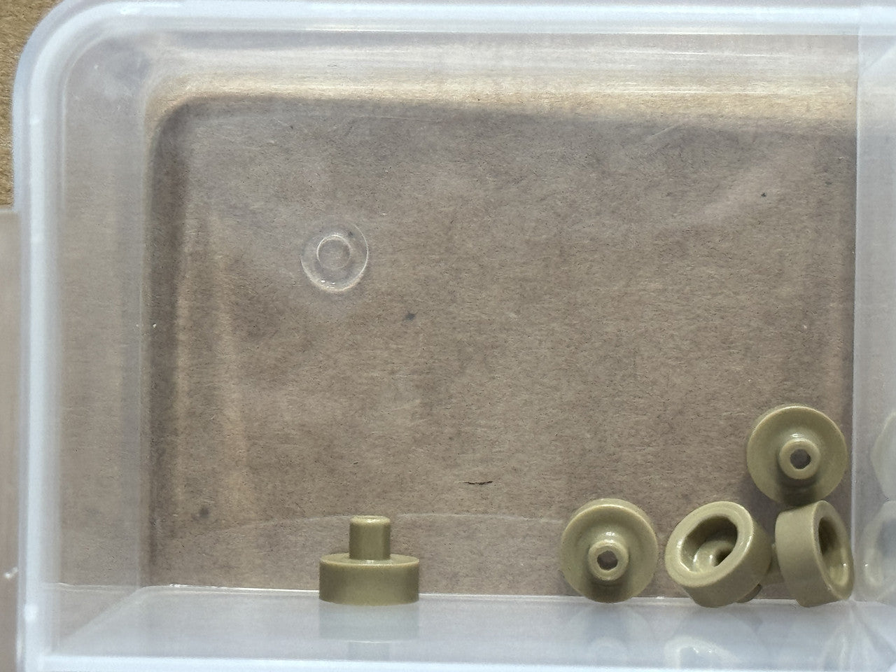 LEGO Parts - Dark Tan Tile, Round 1 x 1 Bar Small Pin Hole - No 20482 - QTY 5