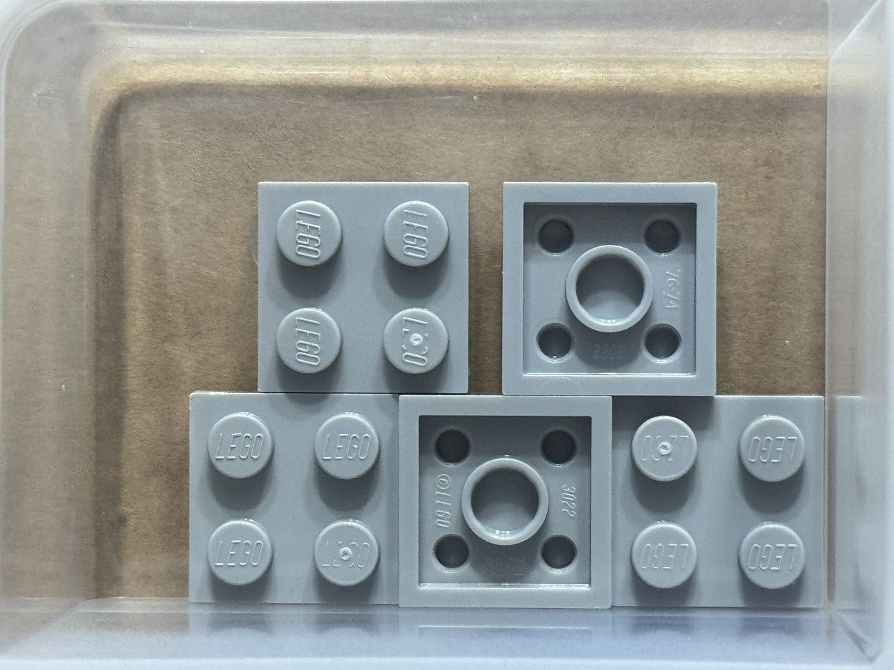 LEGO Parts - Light Bluish Gray Plate 2 x 2 - No 3022 - QTY 5