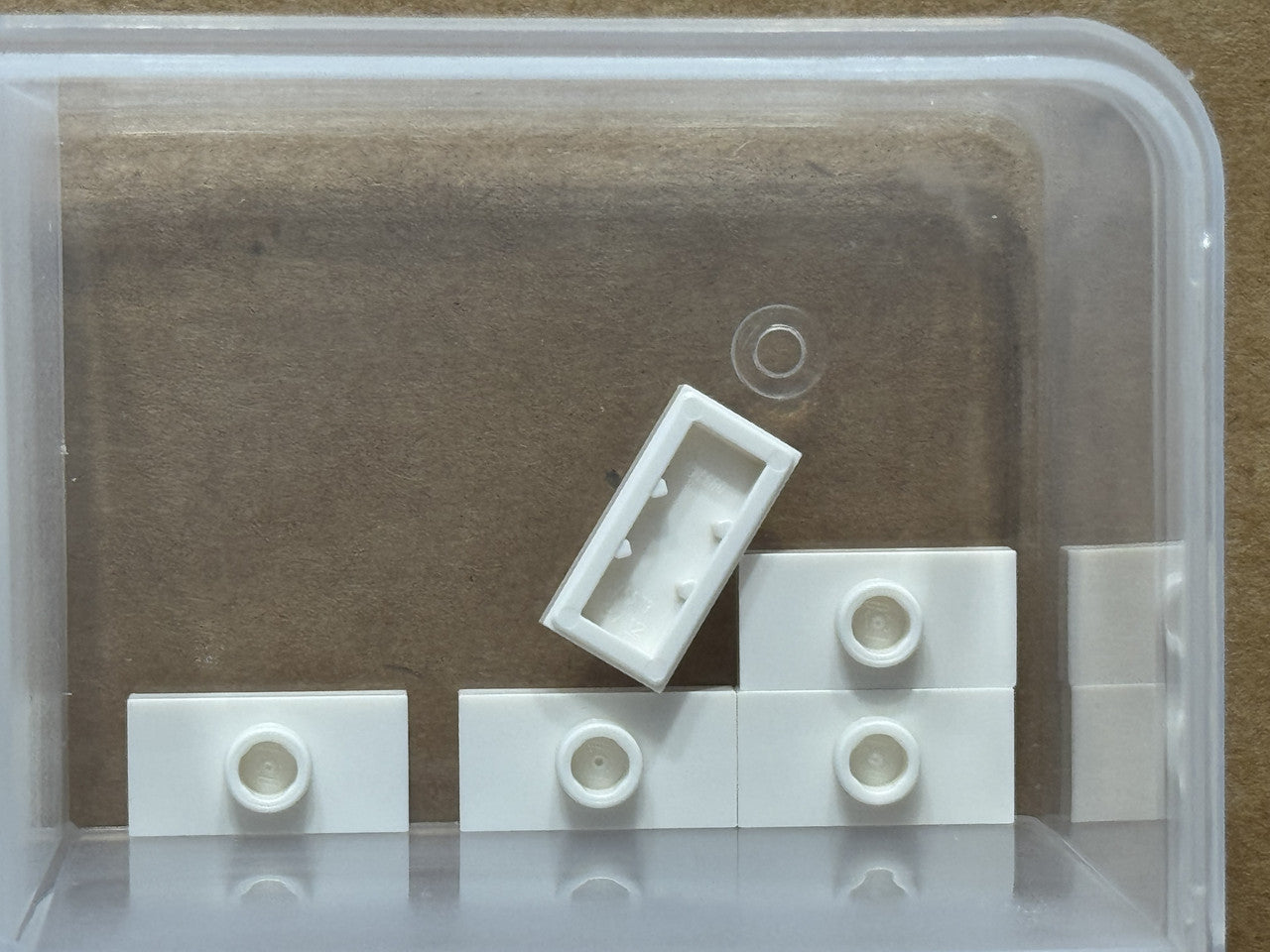 LEGO Parts - White Plate 1 x 2 with 1 Stud (Jumper) - No 15573 - QTY 5