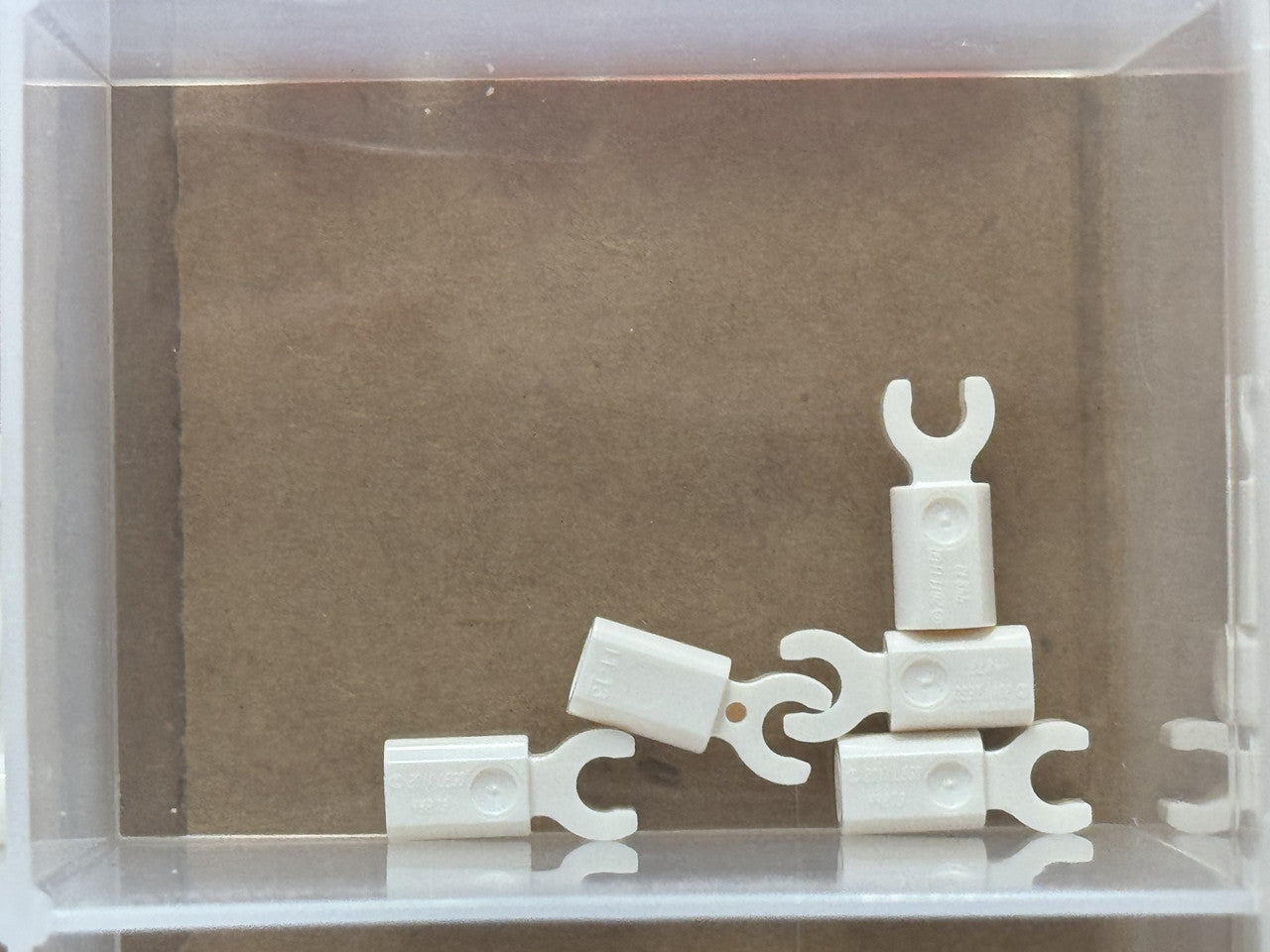 LEGO Parts - White Bar Holder with Clip - No 11090 - QTY 5