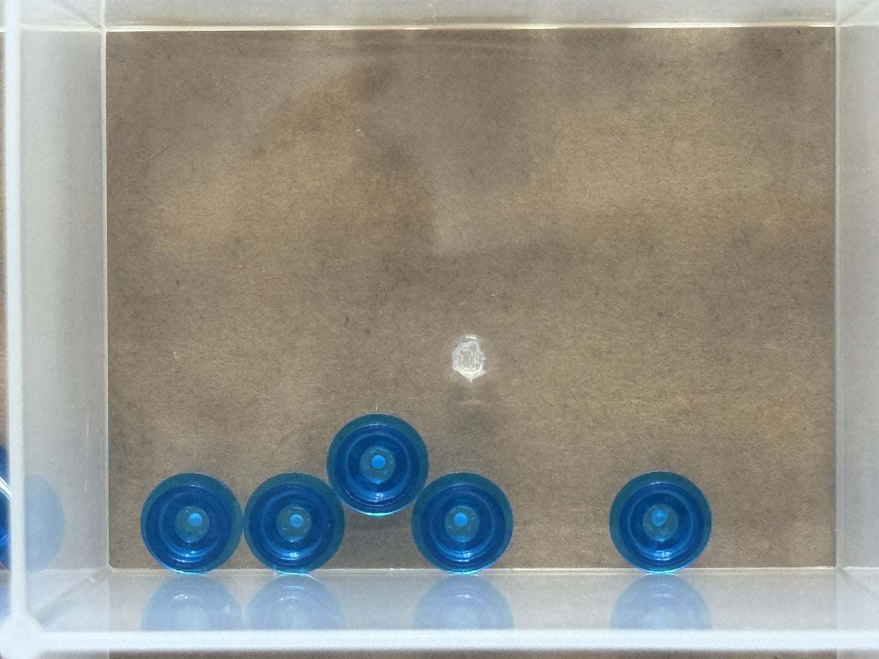 LEGO Parts - Trans-Dark Blue Plate, Round 1 x 1 - No 4073 - QTY 5