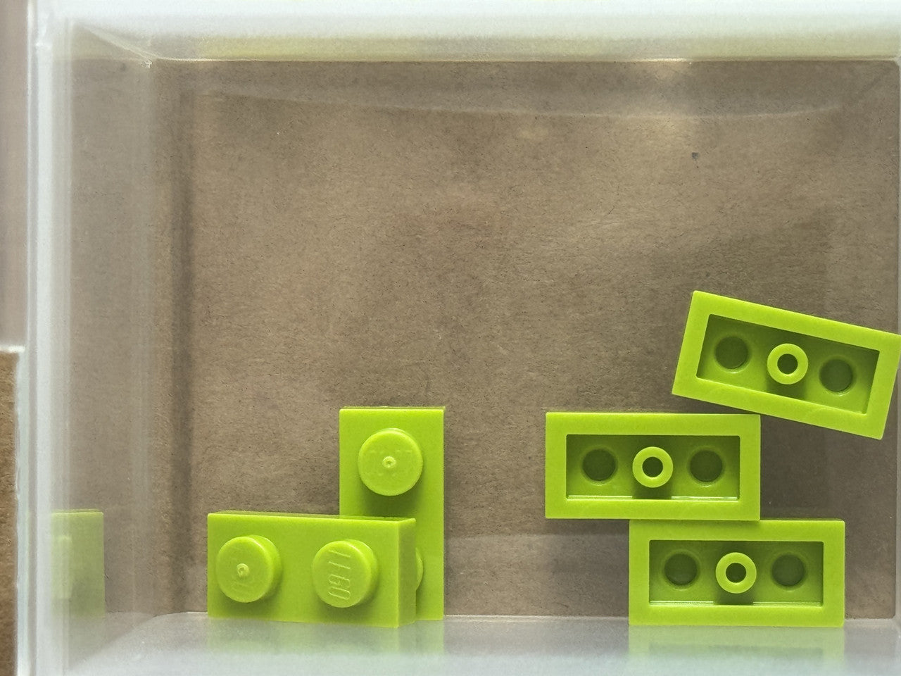 LEGO Parts - Lime Plate 1 x 2 - No 3023 - QTY 5