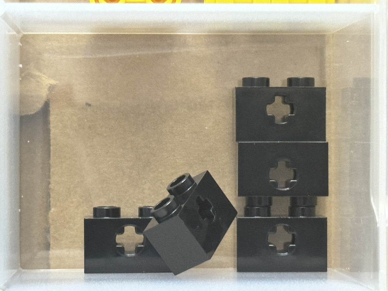 LEGO Parts - Black Technic, Brick 1 x 2 with Axle Hole - No 32064 - QTY 5