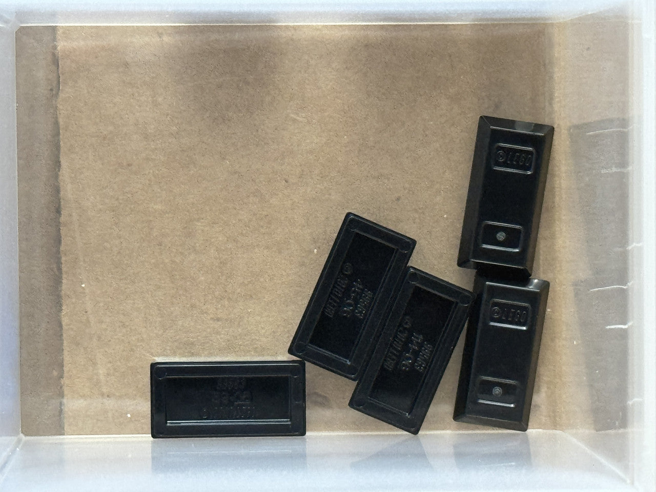 LEGO Parts - Black Minifigure, Utensil Ingot 1 x 2 - No 99563 - QTY 5