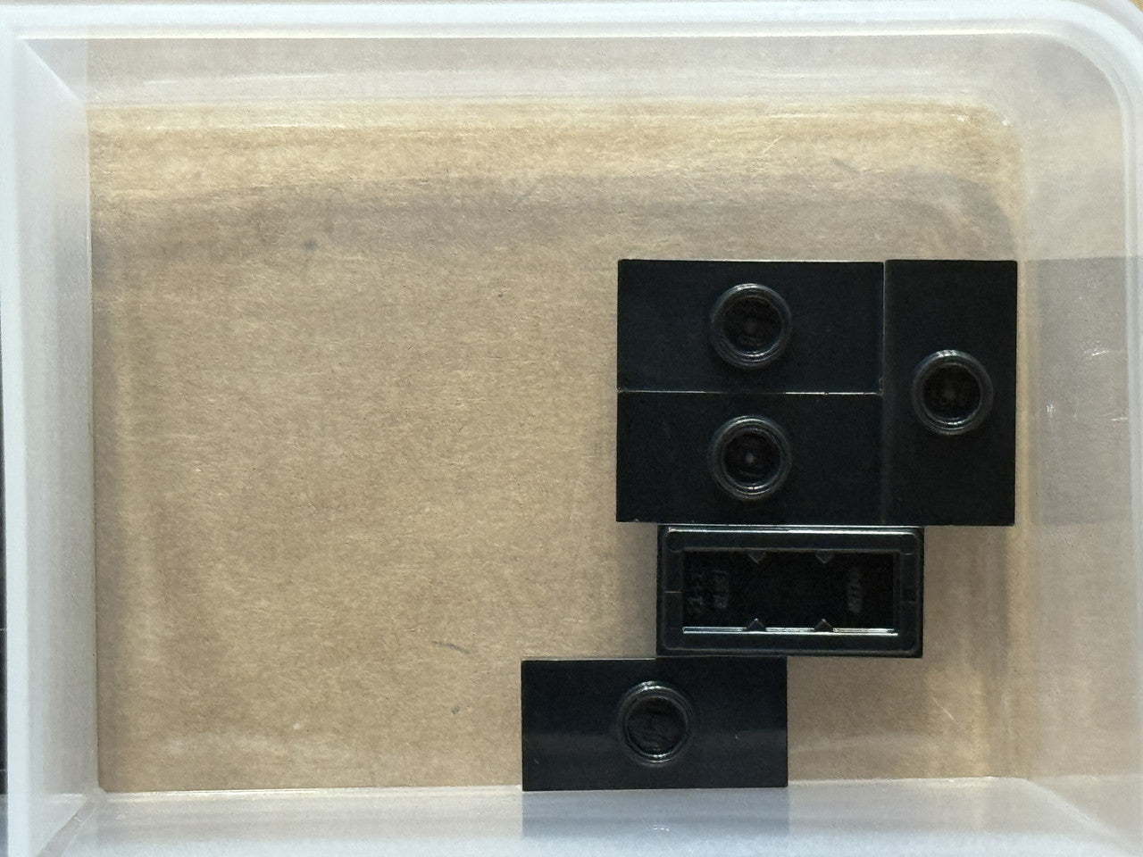 LEGO Parts - Black Plate 1 x 2 with 1 Stud (Jumper) - No 15573 - QTY 5