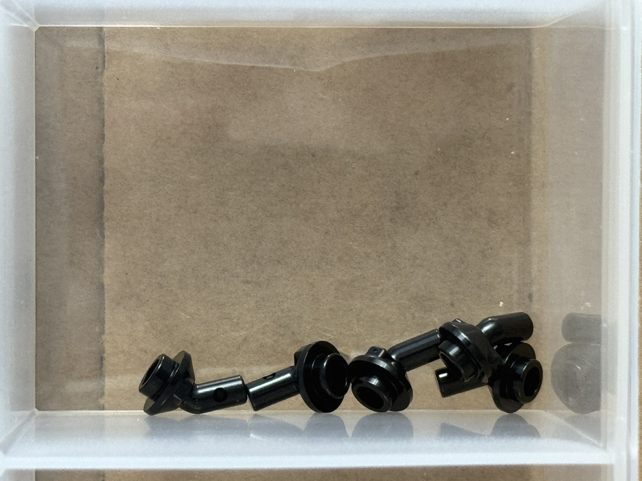 LEGO Parts - Black Bar 1L with Angled Hollow Stud - No 65578 - QTY 5