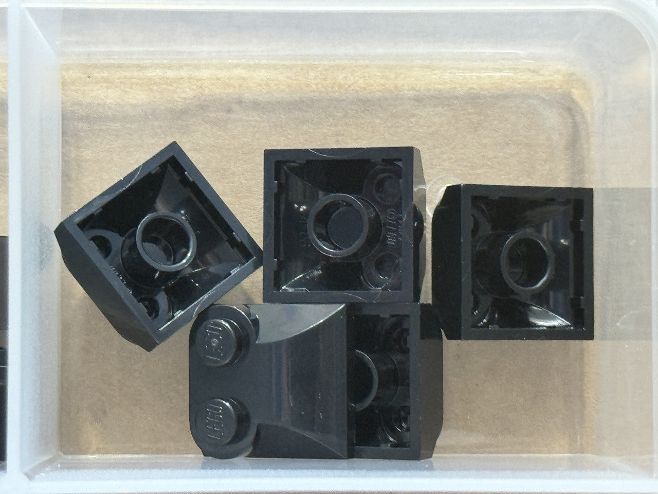 LEGO Parts - Black Slope, Curved 2 x 2 x 2/3 2 Studs Sides - No 47457 - QTY 5