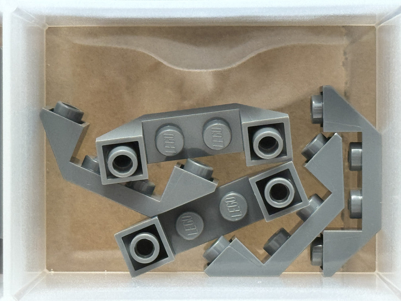 LEGO Parts - Dark Bluish Gray Slope, Inverted 45 4 x 1 Double - No 32802 - QTY 5