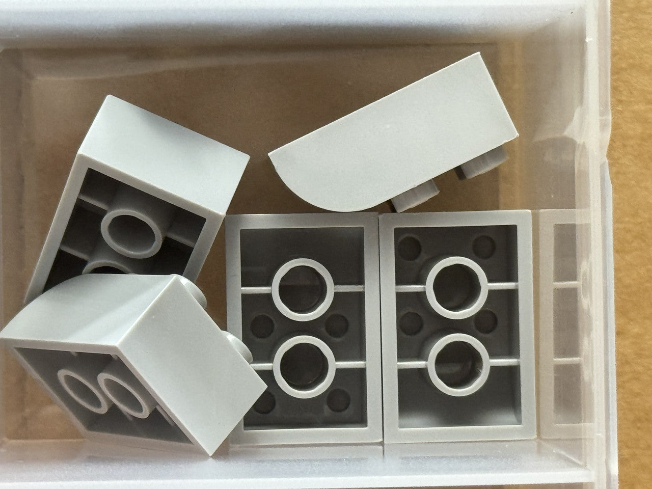 LEGO Parts - Light Bluish Gray Slope, Curved 3 x 2 4 Studs - No 6215 - QTY 5