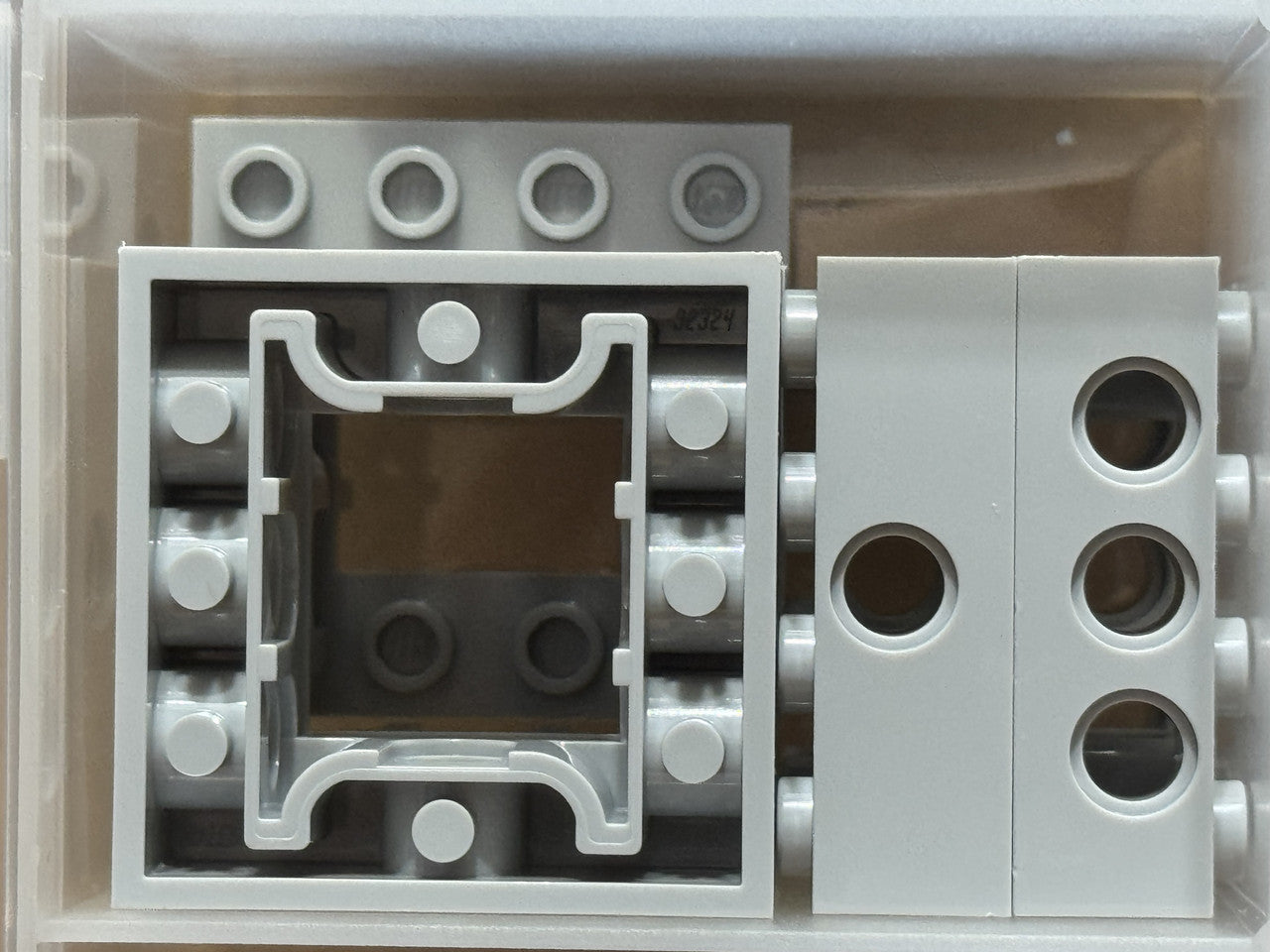 LEGO Parts - Light Bluish Gray Technic, Brick 4 x 4 Open - No 32324 - QTY 5