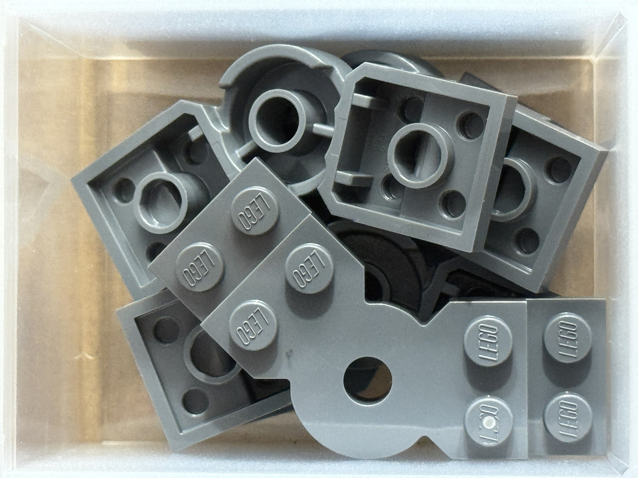 LEGO Parts - Dark Bluish Gray Plate 2 x 6 x 2/3 Bent - No 79846 - QTY 5