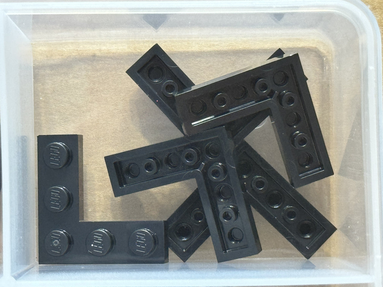 LEGO Parts - Black Plate 3 x 3 Corner - No 77844 - QTY 5