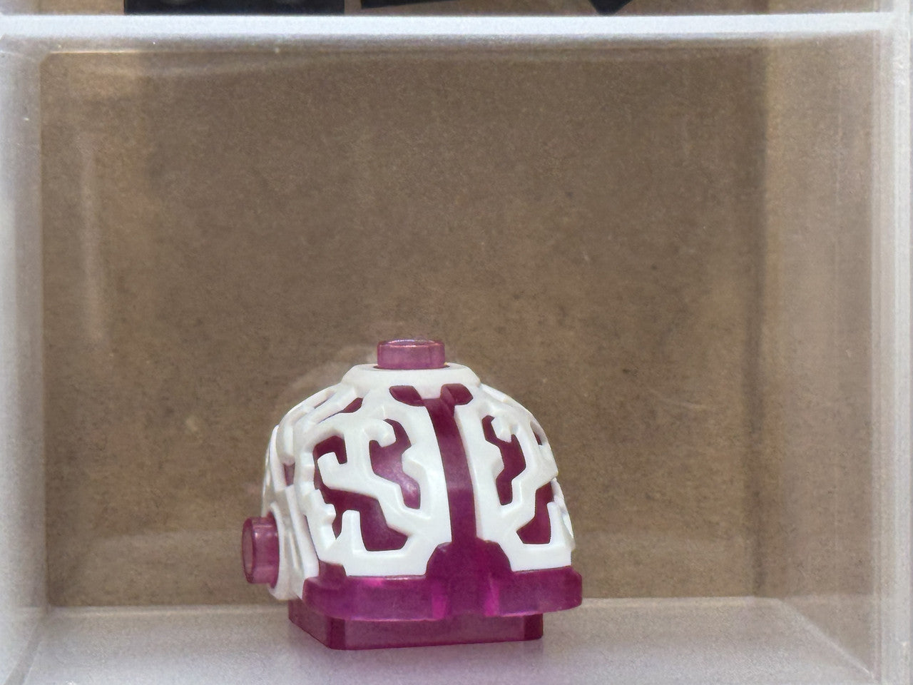 LEGO Parts - Trans-Dark Pink, Head Alien Cyber Brain - No 110049pb01 - QTY 1