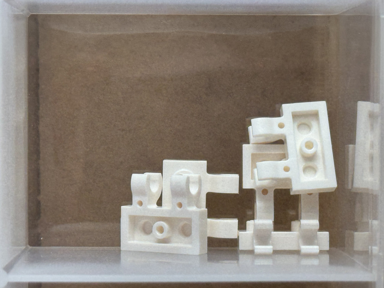 LEGO Parts - White Plate 1 x 2 with 2 Open O Clips - No 60470b - QTY 5