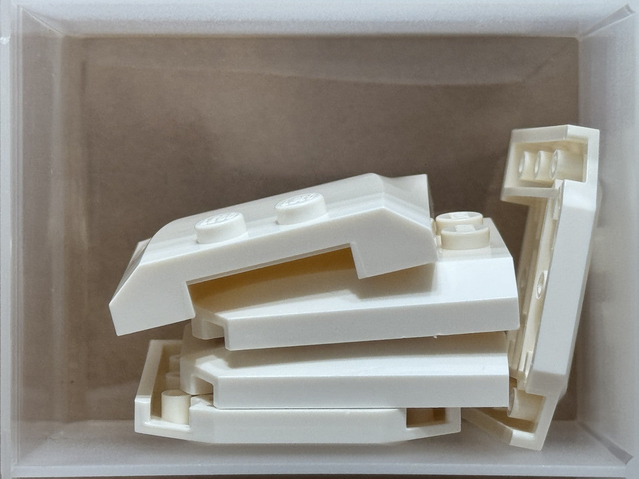 LEGO Parts - White Wedge 4 x 4 x 2/3 Triple Curved - No 45677 - QTY 5