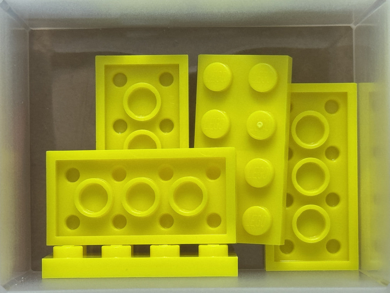 LEGO Parts - Neon Yellow Plate 2 x 4 - No 3020 - QTY 5