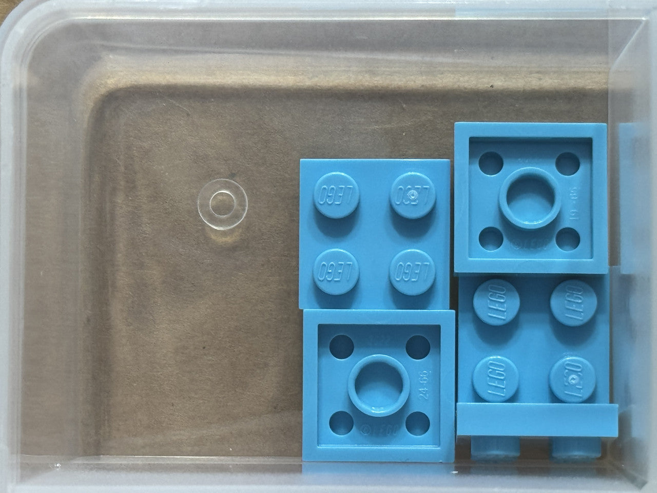 LEGO Parts - Medium Azure Plate 2 x 2 - No 3022 - QTY 5