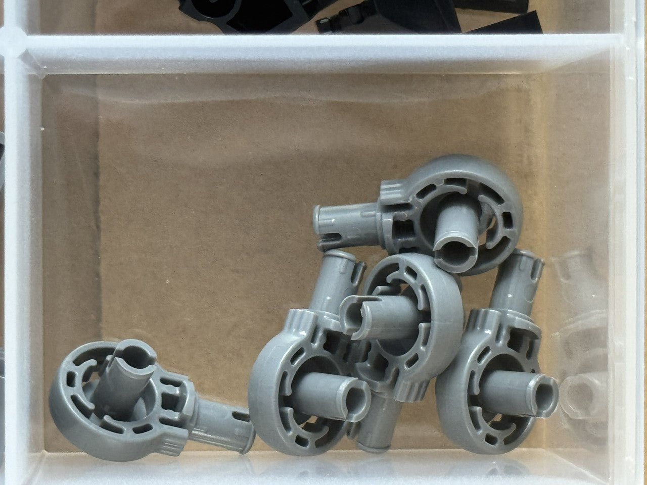 LEGO Parts - Dark Bluish Gray Technic Joint Ball Loop 2 Pins - No 47455 - QTY 5