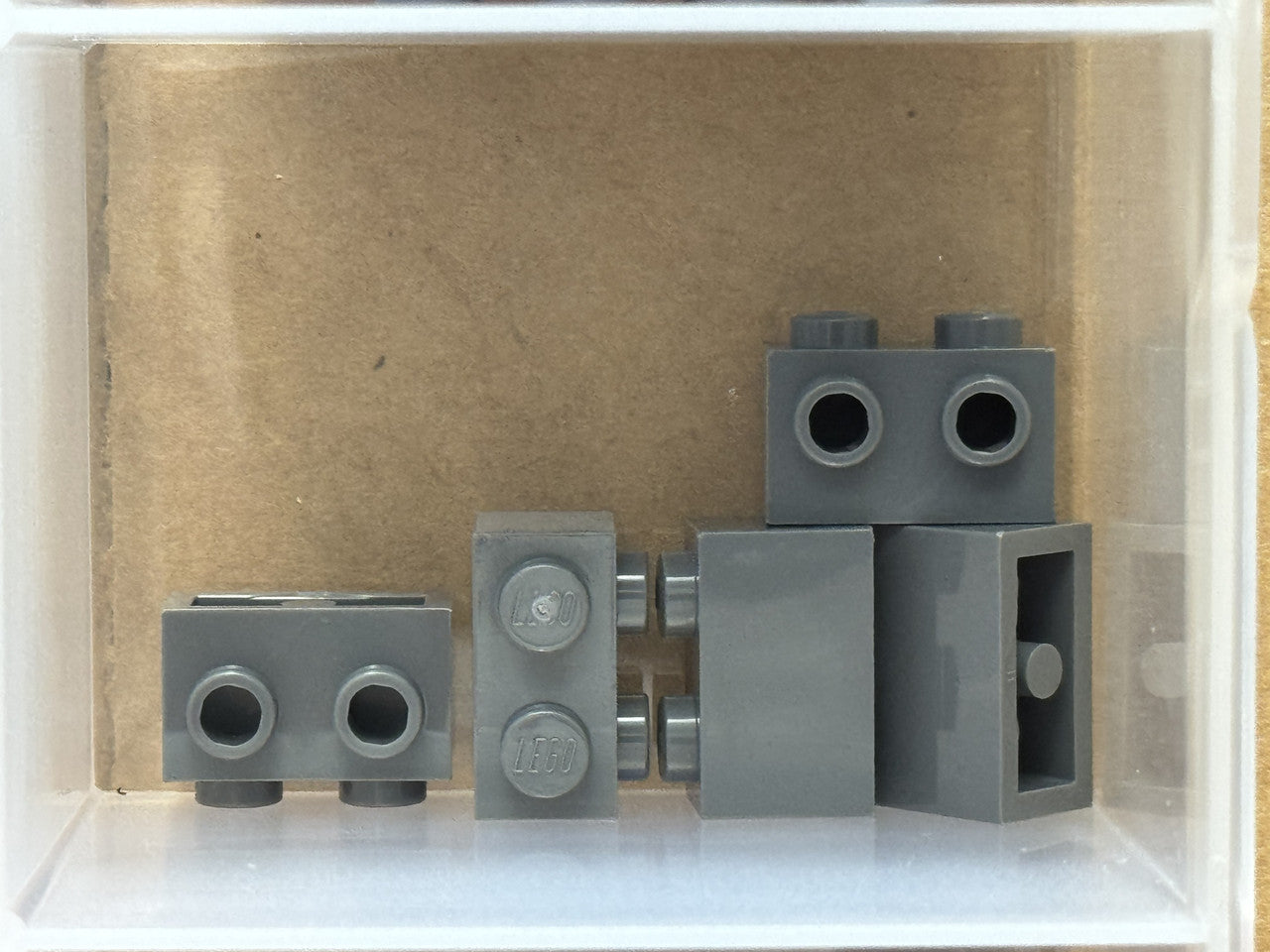 LEGO Parts - Dark Bluish Gray Brick 1 x 2 Studs on 1 Side - No 11211 - QTY 5