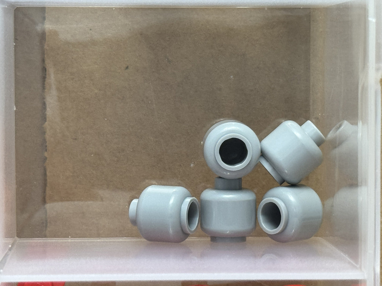 LEGO Parts - Light Bluish Gray Minifigure, Head (Plain) - No 3626 - QTY 5