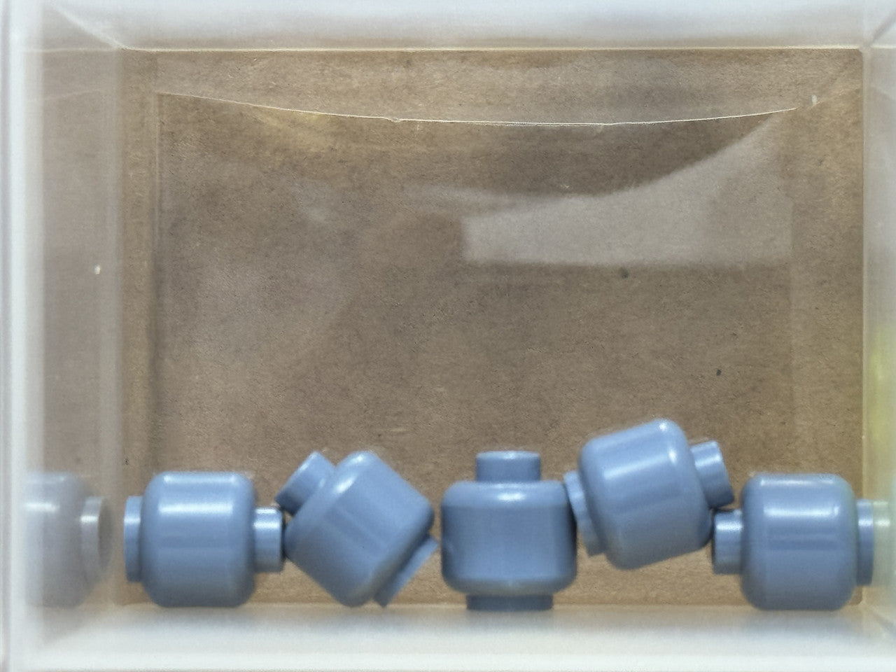 LEGO Parts - Sand Blue Minifigure, Head (Plain) - No 3626 - QTY 5