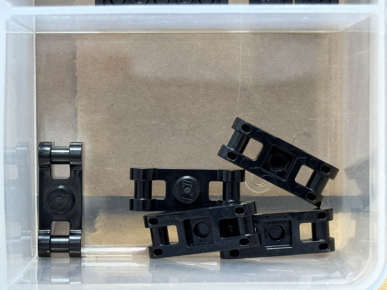 LEGO Parts - Black Plate 1 x 1 with Bar Handles on Ends - No 78257 - QTY 5