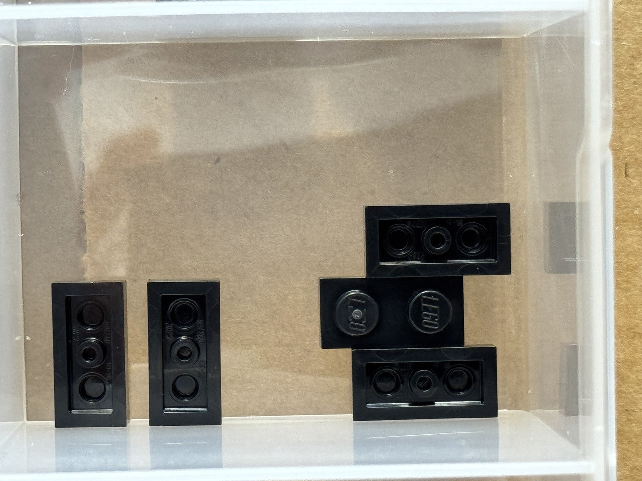 LEGO Parts - Black Plate 1 x 2 - No 3023 - QTY 5