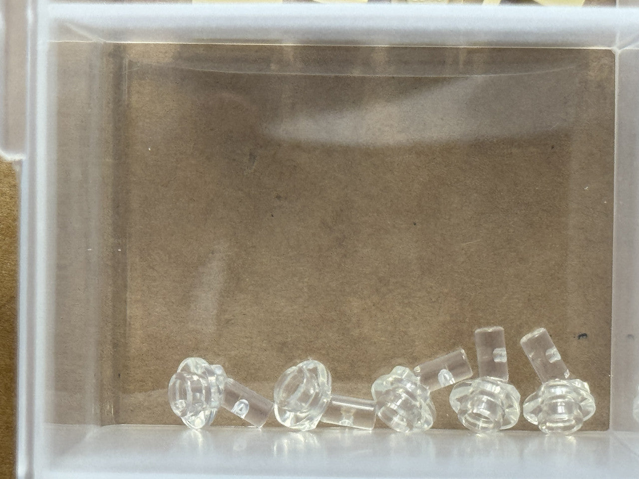LEGO Parts - Trans-Clear Bar 1L with Angled Hollow Stud - No 65578 - QTY 5
