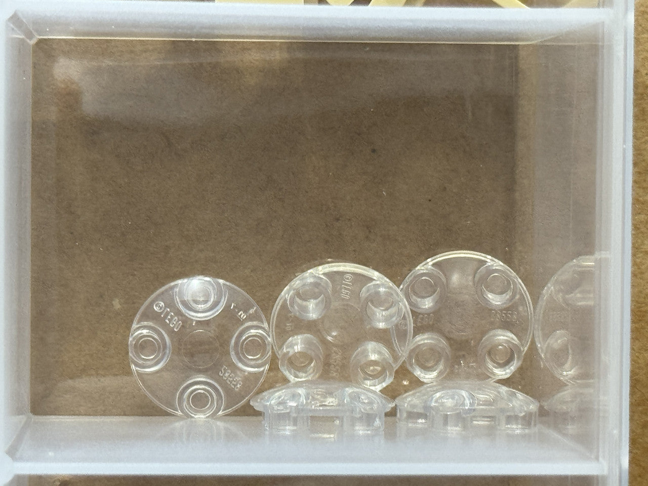 LEGO Parts - Trans-Clear Plate, Round 2 x 2 (Boat Stud) - No 2654 - QTY 5