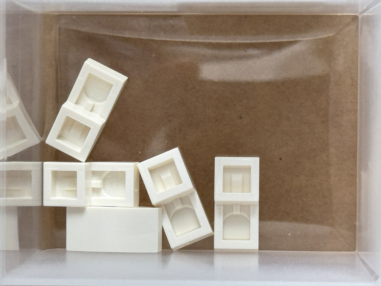 LEGO Parts - White Slope, Curved 2 x 1 x 2/3 - No 11477 - QTY 5