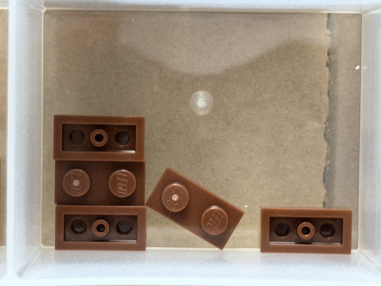 LEGO Parts - Reddish Brown Plate 1 x 2 - No 3023 - QTY 5