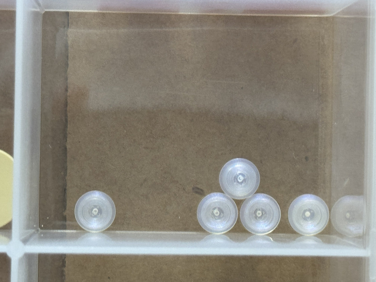 LEGO Parts - Satin Trans-Clear Plate, Round 1 x 1 - No 4073 - QTY 5