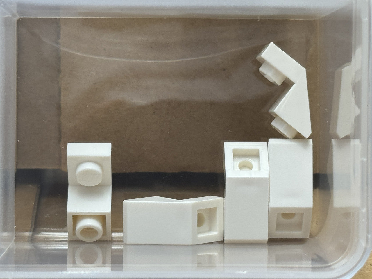 LEGO Parts - White Slope, Inverted 45 2 x 1 with 2/3 Cutout - No 2310 - QTY 5
