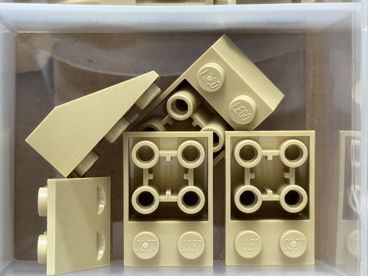 LEGO Parts - Tan Slope, Inverted 33 3 x 2 - No 3747b - QTY 5