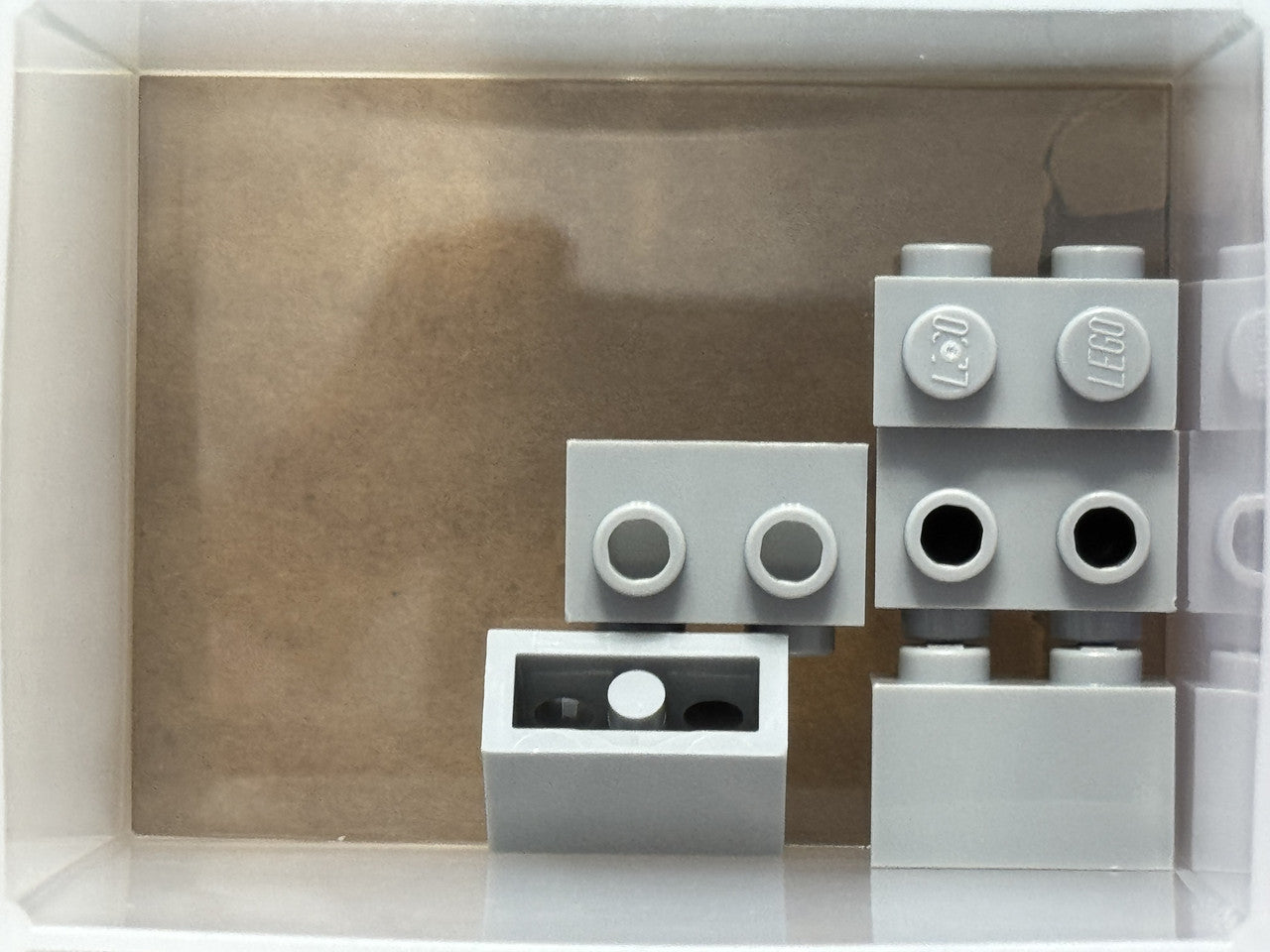 LEGO Parts - Light Bluish Gray Brick 1 x 2 Studs on 1 Side - No 11211 - QTY 5