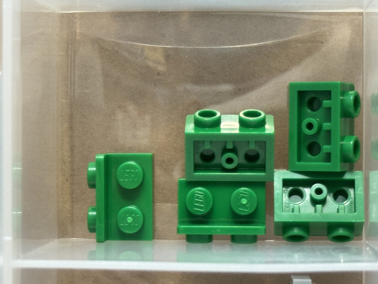 LEGO Parts - Green Bracket 1 x 2 - 1 x 2 Inverted - No 99780 - QTY 5