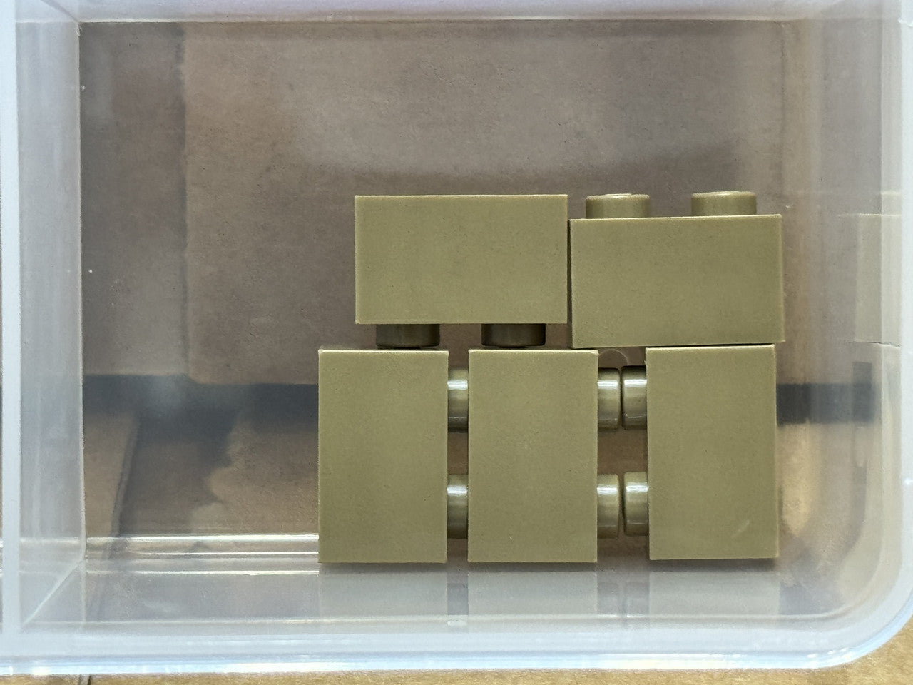 LEGO Parts - Dark Tan Brick 1 x 2 - No 3004 - QTY 5