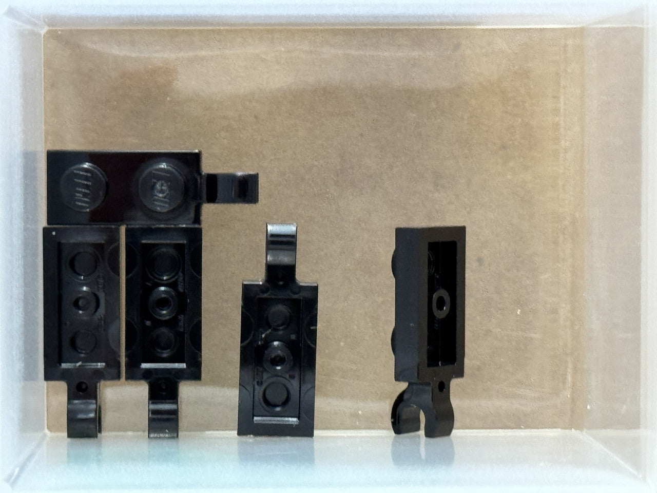 LEGO Parts - Black Plate 1 x 2 with Clip on End - No 63868 - QTY 5