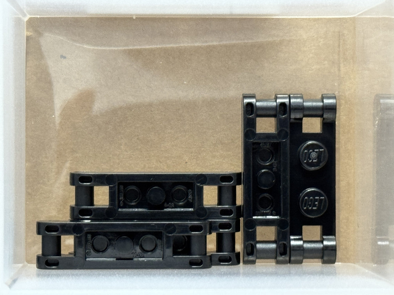 LEGO Parts - Black Plate 1 x 2 with Bar Handles on Ends - No 18649 - QTY 5