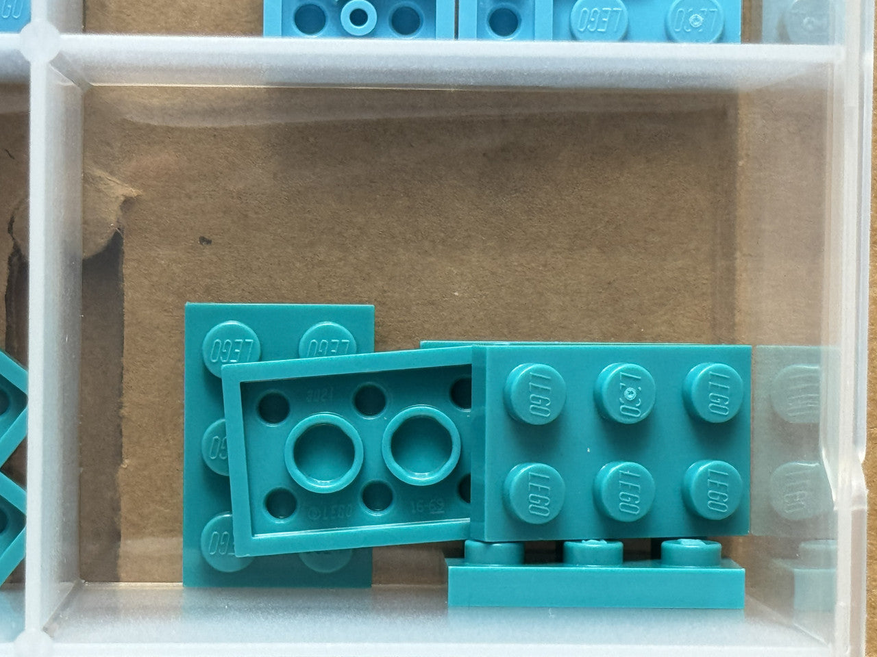LEGO Parts - Dark Turquoise Plate 2 x 3 - No 3021 - QTY 5