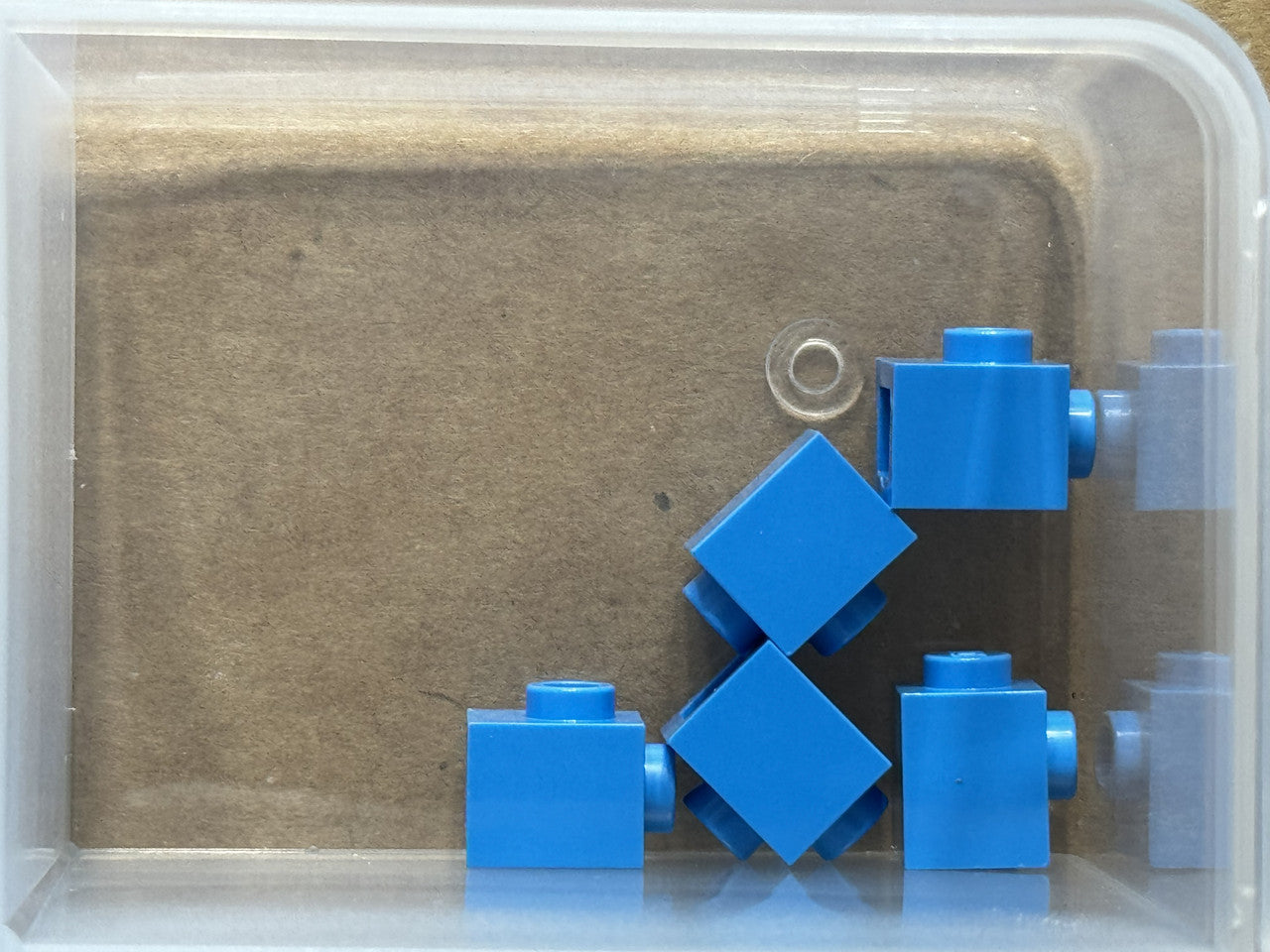 LEGO Parts - Dark Azure Brick 1 x 1 with Stud on Side - No 87087 - QTY 5