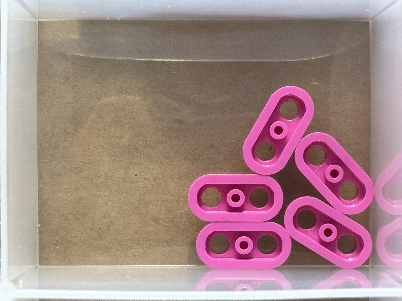 LEGO Parts - Dark Pink Plate, Round 1 x 2 with Open Studs - No 35480 - QTY 5